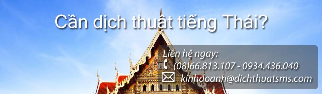 Dịch tài liệu tiếng Thái - Công ty Dịch Thuật SMS